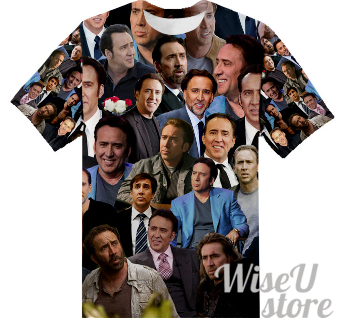 Nicolas Cage T-SHIRT Photo Collage shirt 3D