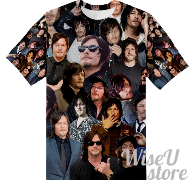 Norman Reedus T-SHIRT Photo Collage shirt 3D