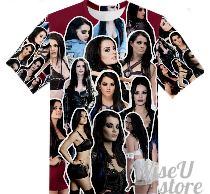 PAIGE Saraya-Jade Bevis T-SHIRT Photo Collage shirt 3D