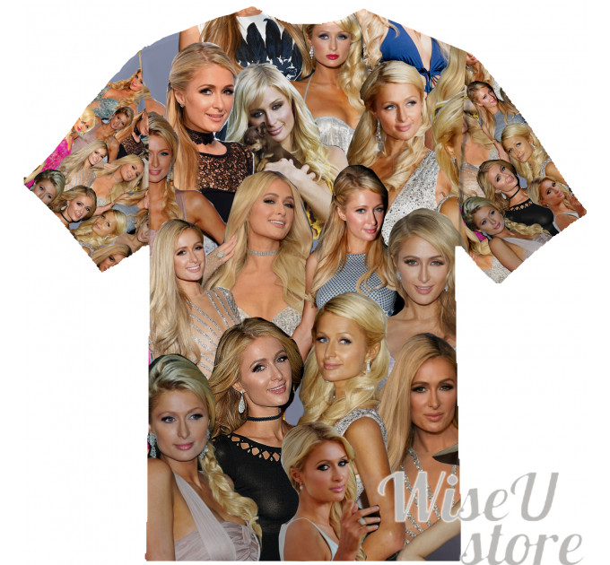 Paris Hilton T-SHIRT Photo Collage shirt 3D