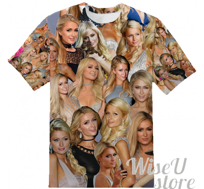 Paris Hilton T-SHIRT Photo Collage shirt 3D