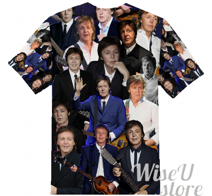 Paul McCartney T-SHIRT Photo Collage shirt 3D