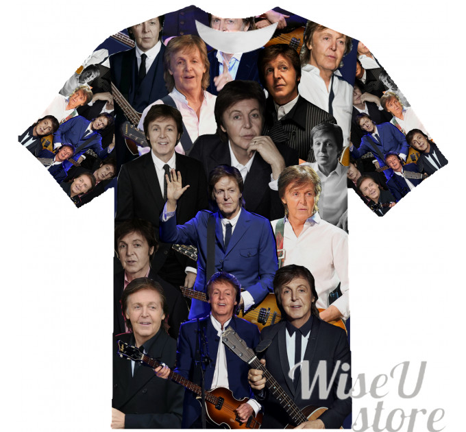 Paul McCartney T-SHIRT Photo Collage shirt 3D