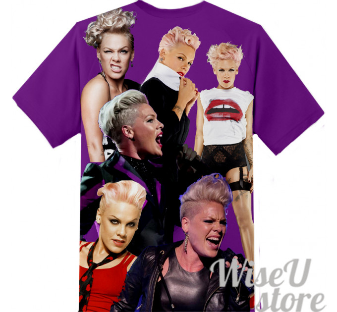 Pink T-SHIRT Photo Collage shirt 3D