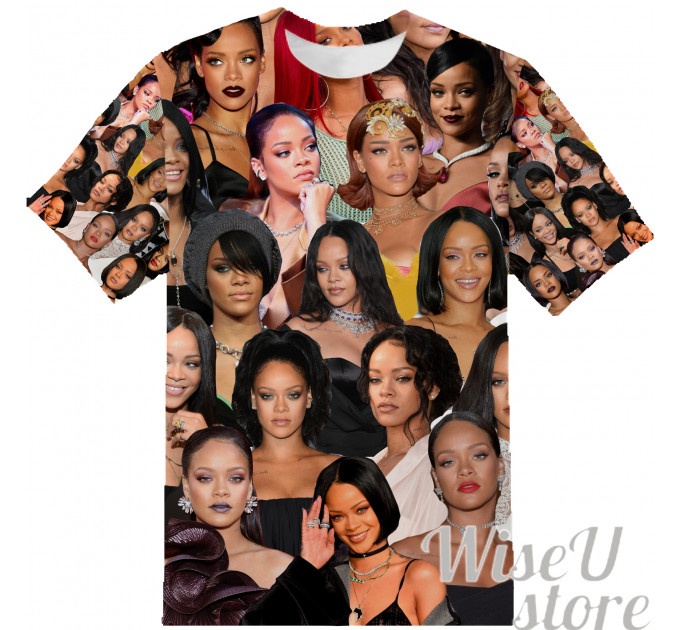 RIHANNA T-SHIRT Photo Collage shirt 3D