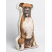 Boxer Dog Shaped Photo Soft Stuffed Decorative Pillow with a zipper