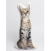 Savannah Cat Shaped Photo Soft Stuffed Decorative Pillow with a zipper