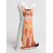 Abyssinian Cat Shaped Photo Soft Stuffed Decorative Pillow with a zipper
