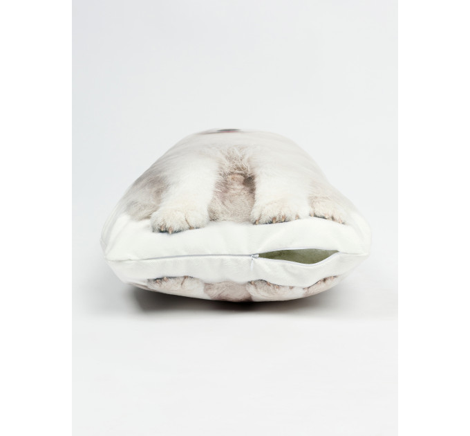 Samoyed Dog Shaped Photo Soft Stuffed Decorative Pillow with a zipper