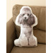 Poodle Dog Shaped Photo Soft Stuffed Decorative Pillow with a zipper