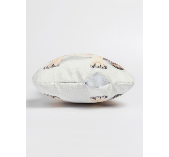 Pug Dog Shaped Photo Soft Stuffed Decorative Pillow with a zipper