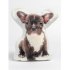 French Bulldog Shaped Photo Soft Stuffed Decorative Pillow with a zipper