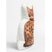 Bengal Cat Shaped Photo Soft Stuffed Decorative Pillow with a zipper