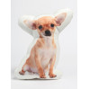 Chihuahua Dog Shaped Photo Soft Stuffed Decorative Pillow with a zipper