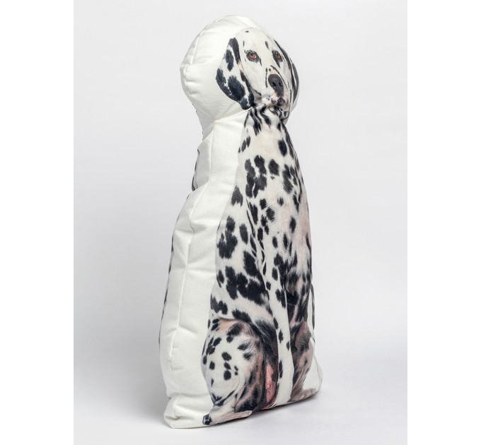 Dalmatian Dog Shaped Photo Soft Stuffed Decorative Pillow with a zipper