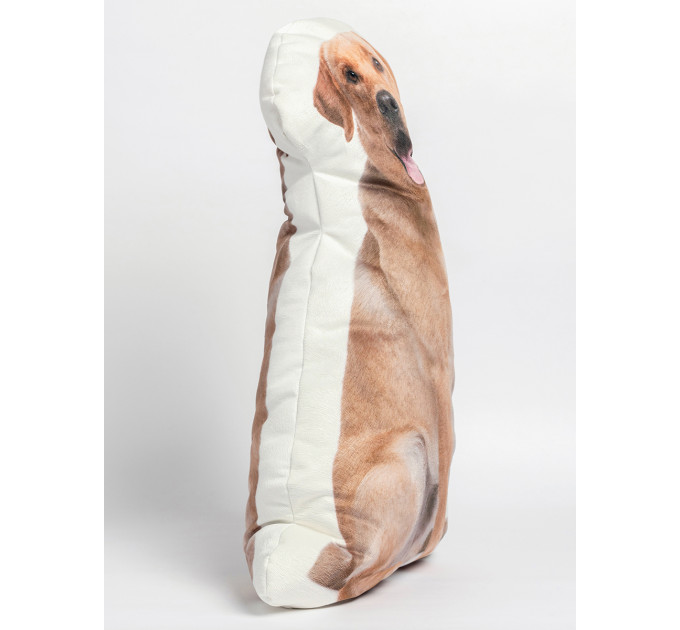 Labrador Dog Shaped Photo Soft Stuffed Decorative Pillow with a zipper