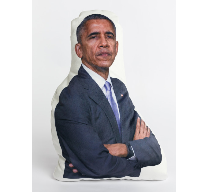 Barack Obama Shaped Photo Soft Stuffed Decorative Pillow with a zipper