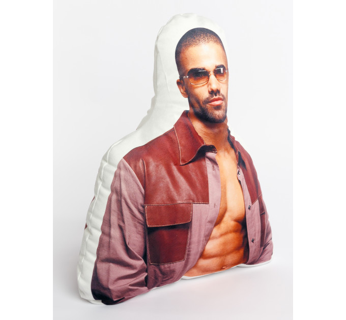 Shemar Moore Shaped Photo Soft Stuffed Decorative Pillow with a zipper