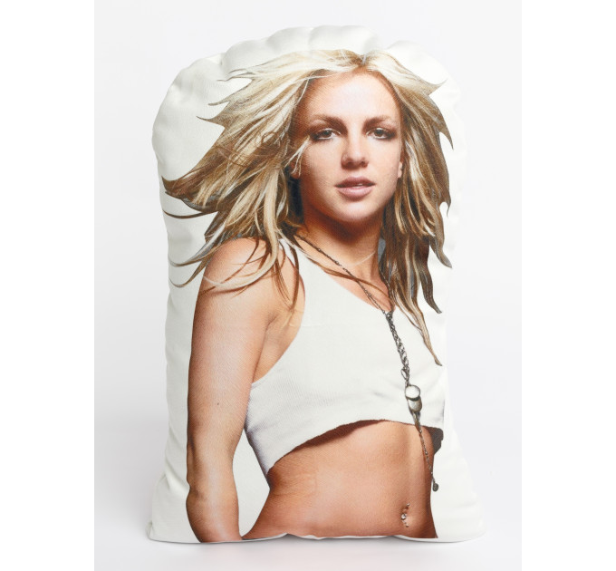 Britney Spears Shaped Photo Soft Stuffed Decorative Pillow with a zipper