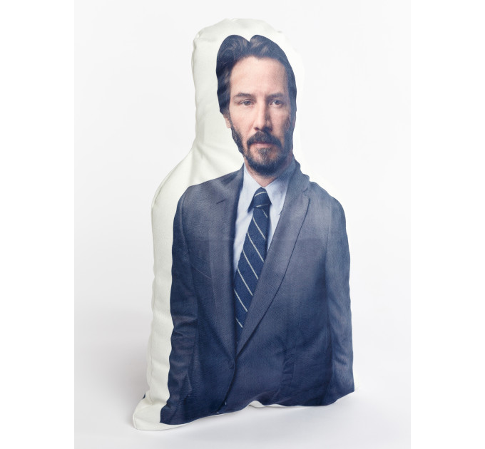 Keanu Reeves Shaped Photo Soft Stuffed Decorative Pillow with a zipper