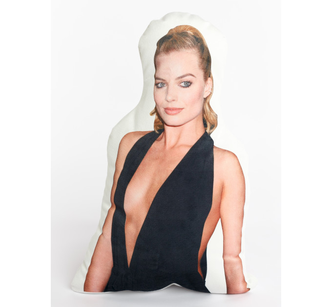 Margot Robbie Shaped Photo Soft Stuffed Decorative Pillow with a zipper