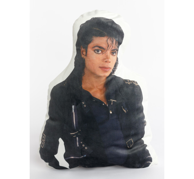 Michael Jackson Shaped Photo Soft Stuffed Decorative Pillow with a zipper
