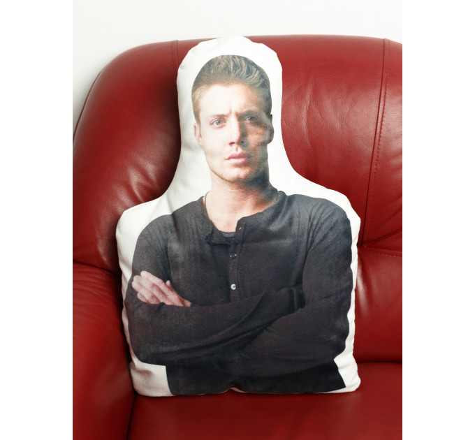 Jensen Ackles Shaped Photo Soft Stuffed Decorative Pillow with a zipper